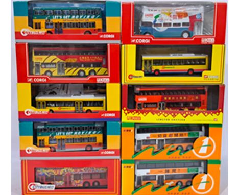 A Mainly Corgi Based Boxed Asian Bus Group to include KMB, China Motor Bus (Olympian Story), Peak Horse, CityBus and others. 