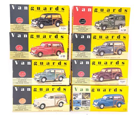 Vanguards, a boxed 1:43 scale "Morris" group comprising mainly of Traveller models to include VA10007 Morris Minor Traveller 