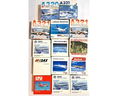 Herpa Wings, Dragon Wings, Orbis and similar. A boxed 1:400 &amp; 1:500 scale Aircraft group - to include Orbis 1:500 scale M