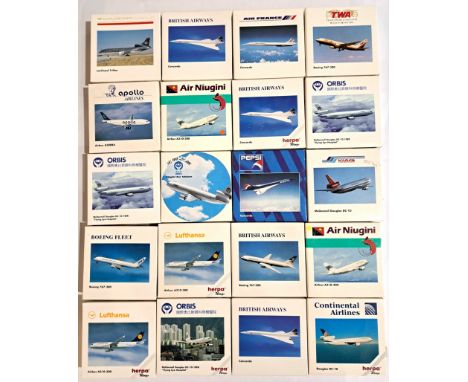 Herpa Wings &amp; Orbis, a boxed 1:500 scale Aircraft group - to include Orbis 500128 McDonnell Douglas DC-10-10ER "Flying Ey