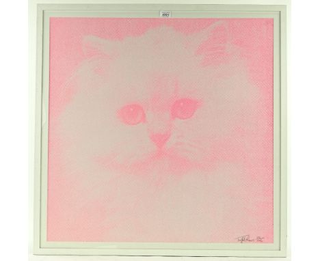 Travis Russell, coloured print, Blofeld, signed in pencil no. 25/45, 31" x 30", framed.