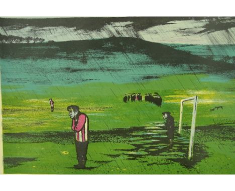 A lithograph school print, The Winning Side by James Boswell, published 1951, sheet size 19.5" x 29.5", unframed.