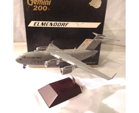 Gemini Jets 1/200 scale Aircraft, Elmendorf Boeing C17 Globemaster III. In very good condition, box has wear. P&amp;P Group 1