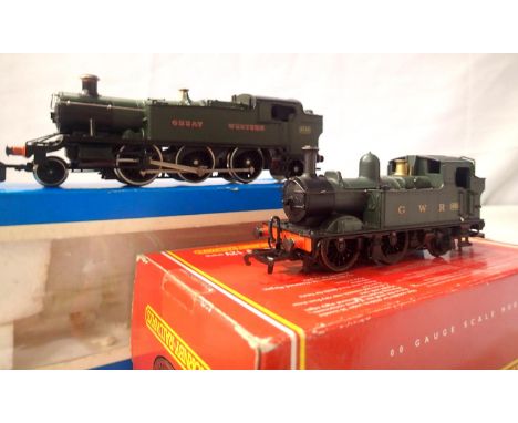 Two OO scale G.W.R Locomotives, Hornby 14xx Tank, 1458 and Airfix Prairie Tank 6110, both very good to excellent condition, b