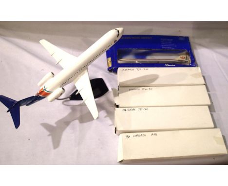 Presentation Aircraft given to the director of Fokker in 1985, plus five plastic Airliner kits including Concorde. P&amp;P Gr