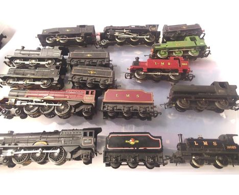 Ten OO scale Steam Outline locomotives, various makes and types, suitable for spares or refurbishment. P&amp;P Group 2 (£18+V