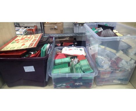 Large quantity of Bayko pieces , bricks, roof, bases, windows, doors, books etc. Contains three storage boxes. P&amp;P Group 