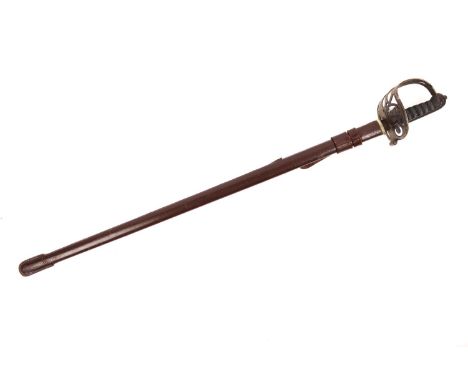 A post 1902 Rifle Regiment officer's 1896 pattern sword, etched blade marked "J and B Pearse & Co, Floral Street, Covent Gard