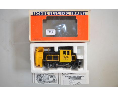 Boxed Lionel O gauge 3 rail electric  2-4-2 Rio Grande rotary snow plough in near mint condition with instructions 