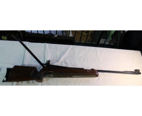 Anschutz Match Model 250 side lever .177 target air rifle with target scopes, barrel L47cm (A/F - cocking lever will not retu