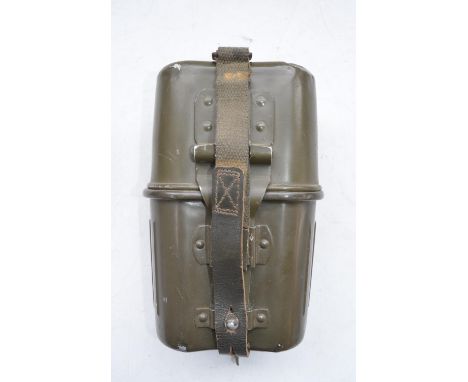 British Army thermos flask stamped and dated 1943 and a West German Bundeswehr aluminium water canteen 