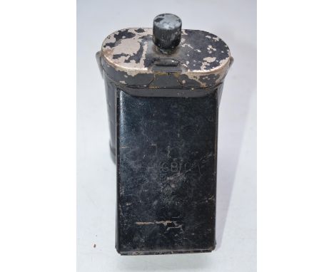 Lucas British military electric lamp No 1, stamped Birmingham 1941 with box, Signal Corps Signal Lamp M-308-B with spare bulb
