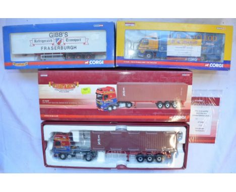 Corgi 1/50 diecast DAF XF Super Space Cab, Skeletal Trailer &amp; Container Peter Wood Haulage (item no CC13240) limited edit