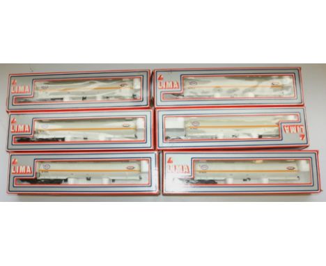 Six Lima OO gauge Esso twin bogey tanker wagons no. 305645W 