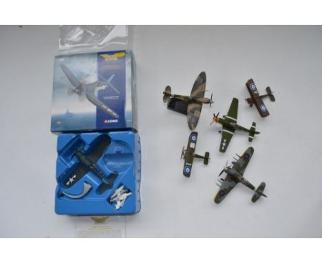 Four Corgi 1/72 diecast P-51 Mustang models, all limited edition with CoA's and all in mint condition except polished metal "