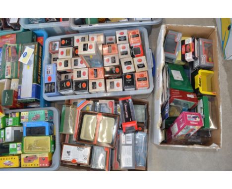 Extensive collection of diecast vehicle boxes, various scales and manufacturers including Corgi, EFE, Oxford diecast etc. Qty