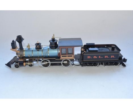 Bachmann Spectrum Master Railroader G gauge 4-4-0 Centennial Baltimore &amp; Lehigh electric locomotive with tender and unuse