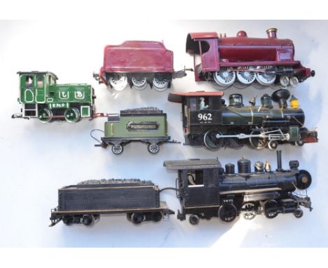 Collection of G gauge electric train models from Bachmann, LGB and Lionel, all damaged/repainted. A/F 