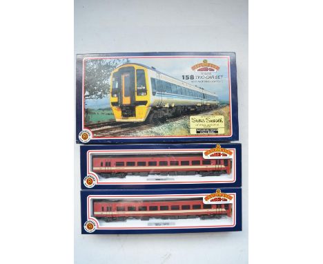 Boxed Bachmann OO gauge 158 2 car DMU "WYPYTE  Metro" train model, 1 power car and one dummy with working lights and "Super S