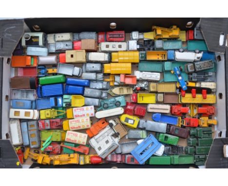 Collection of small scale diecast model vehicles, various scales (mostly 1/64) and manufacturers including Lesney, Corgi etc,