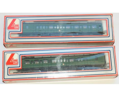 Lima OO gauge BR Western region 2 part DMU in green, no. 205157 MWG, 205139W 