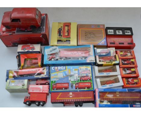 Collection of Royal Mail and Parcel Force related diecast commercial vehicles, many boxed, various scales and manufacturers t