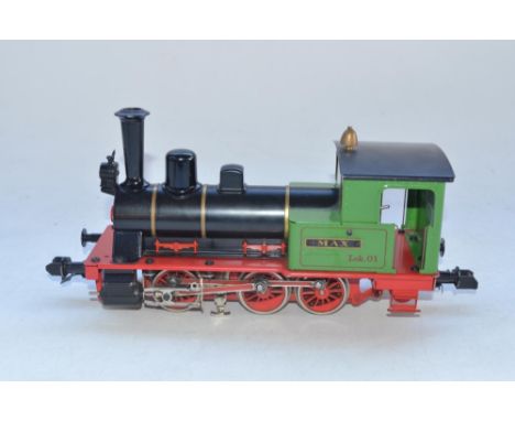 1 gauge Marklin all metal electric 0-6-0 tank engine "Max", LoK 01 in good condition, some small paint chips and scratches un