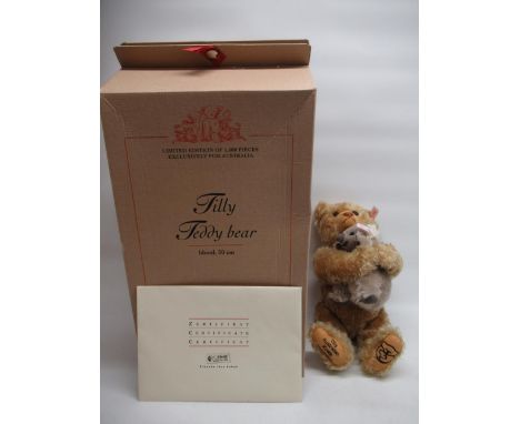 Steiff Tilly Teddy Bear Blond, No.676048. red and white red ear button tag, Ltd.ed 00615/1500, H30cm boxed with certificate 