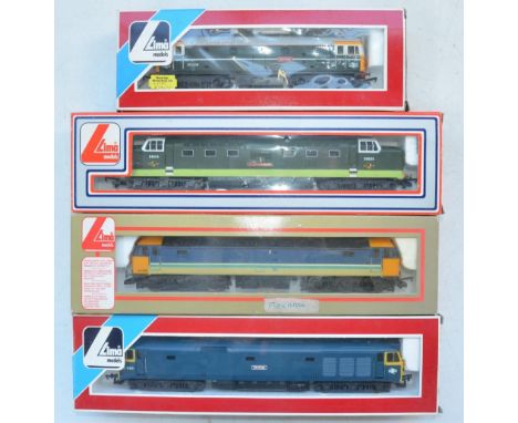 Four Lima OO gauge diesel locos: Class 33 (model mint), Deltic (excellent but added Flying Scotsman head plate Green Howards 