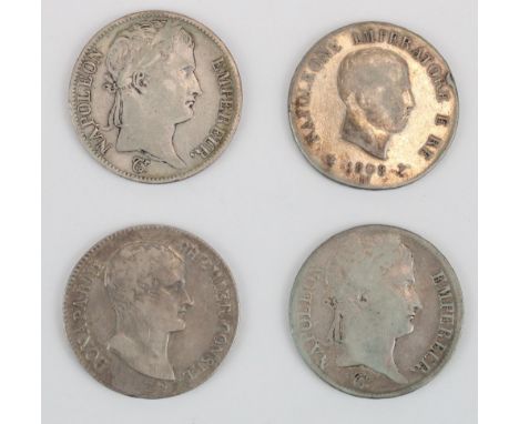 French Napoleon I (Bonaparte) silver 5 Francs coins incl. as First Consul AN XI c1802 Perpignan mint, 1812 Rouen mint, 1812 P