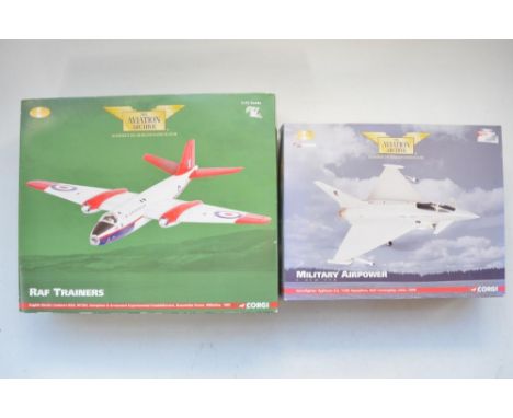 Two Corgi Aviation Archive diecast model aircraft, EE Canberra A&amp;AEE Boscombe Down 1985 (item no 34706), limited edition 