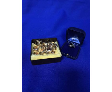 LOT OF COSTUME JEWELLERYincluding bead necklaces, rings, along with trinket box, whistle, watches etc