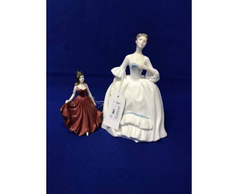 LOT OF CERAMIC FIGURESRoyal Doulton lady figure HN3222, Franklin Mint 'Arabella' figure and Coalport 'Debutante Becky' figure