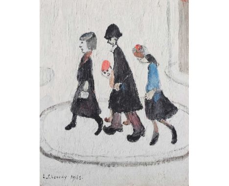 Laurence Stephen Lowry [L.S. Lowry] – ‘The Family’, offset lithograph signed in ink and with Fine Art Trade Guild blindstamp,