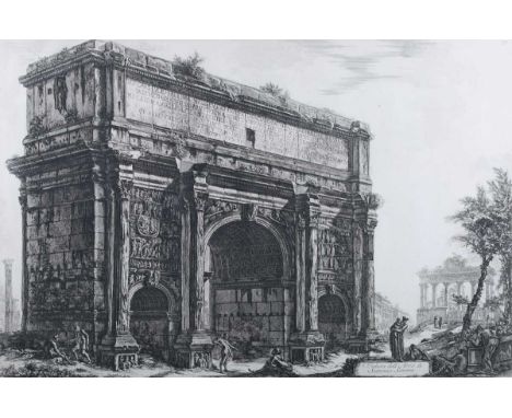 Giovanni Battista Piranesi – ‘Veduta dell’ Arco di Settimio Severo’ (The Arch of Septimus Severus, Rome), etching on wove pap