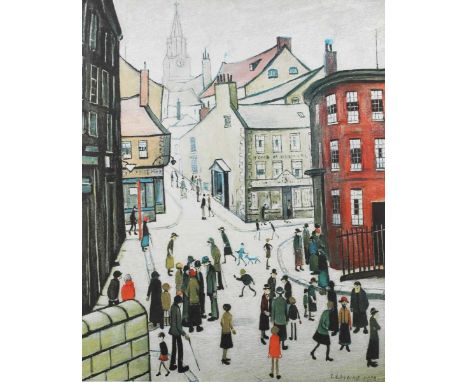 Laurence Stephen Lowry [L.S. Lowry] – ‘Berwick-upon-Tweed’, offset lithograph signed in pencil and with Fine Art Trade Guild 