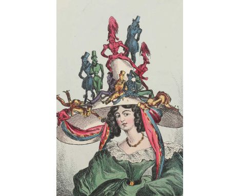 William Heath – ‘The Beau Monde’, etching with later hand-colouring, published by Thomas Mclean circa 1829, sheet size 43.5cm