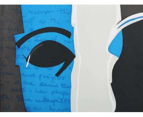 Glynis Porter – ‘In the Mirror’, 21st century mixed media screenprint with embossing on wove paper, signed and editioned 1/4 