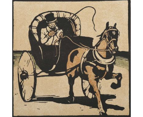 William Nicholson – ‘May’ (Fishing), lithograph in colours on wove paper, published by William Heinemann 1898, sheet size 32c