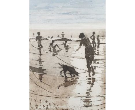 Lucy Willis – ‘Prussia Cove’, soft ground etching with aquatint in colours, signed, titled, editioned 43/100 and dated 1985 i