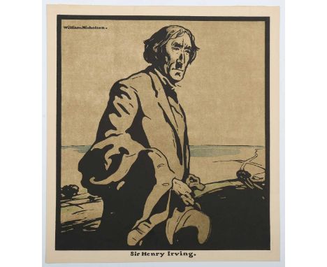 William Nicholson – ‘Sir Henry Irving’, lithograph in colours on wove paper, from ‘Twelve Portraits by William Nicholson’ pub