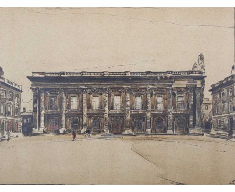 William Nicholson – ‘Christ Church Library’ (Oxford University), lithograph with hand-colouring, signed and inscribed ‘no. 5’