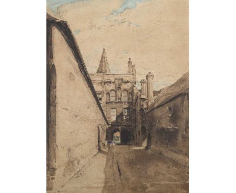 William Nicholson – ‘New College Gateway’ (Oxford University), lithograph with hand colouring, signed and inscribed ‘no. 5’ i