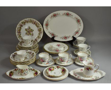 A Collection of Various Ceramics to comprise Royal Standard Rambling Rose Platter, Royal Albert Old Country Roses Saucer and 