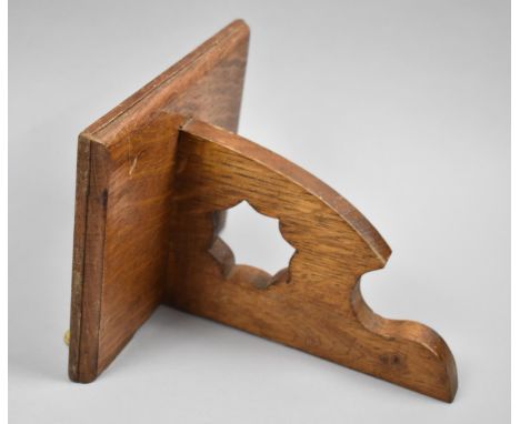 A Mid 20th Century Oak Wall Sconce Shelf, 18cm wide 