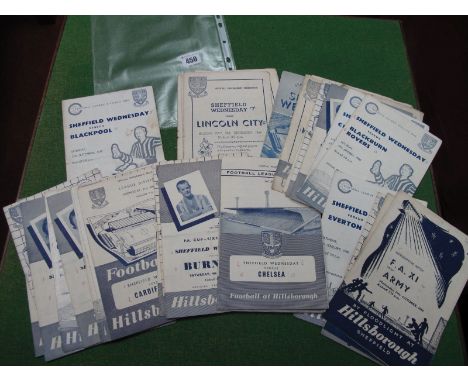 Sheffield Wednesday Home Programmes v. Preston -  F.A Cup 56 - 7, 58 - 9 v. Sheffield United - County Cup. 60 - 1 v. Doncaste