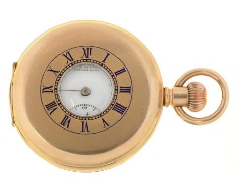 A ROBINSON &amp; CO LTD GOLD PLATED HALF HUNTING CASED LEVER WATCH, INTERIOR INSCRIBED 'STAR' AND NUMBERED 131593 ++RUNNING, 