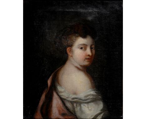19TH C SCHOOL, PORTRAIT OF A LADY, OIL ON CANVAS, 27 X 23CM