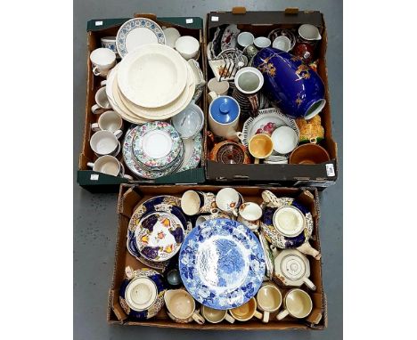 MISCELLANEOUS CERAMICS, TO INCLUDE A GAUDY WELSH TEA SERVICE 