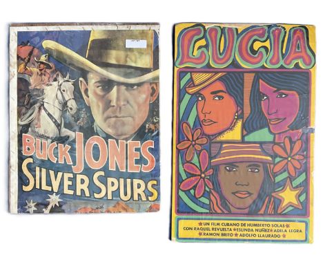 A pair of movie posters belonging to Dennis Hopper: the Buck Jones cowboy film Silver Spurs (Universal Pictures, 1936) and th